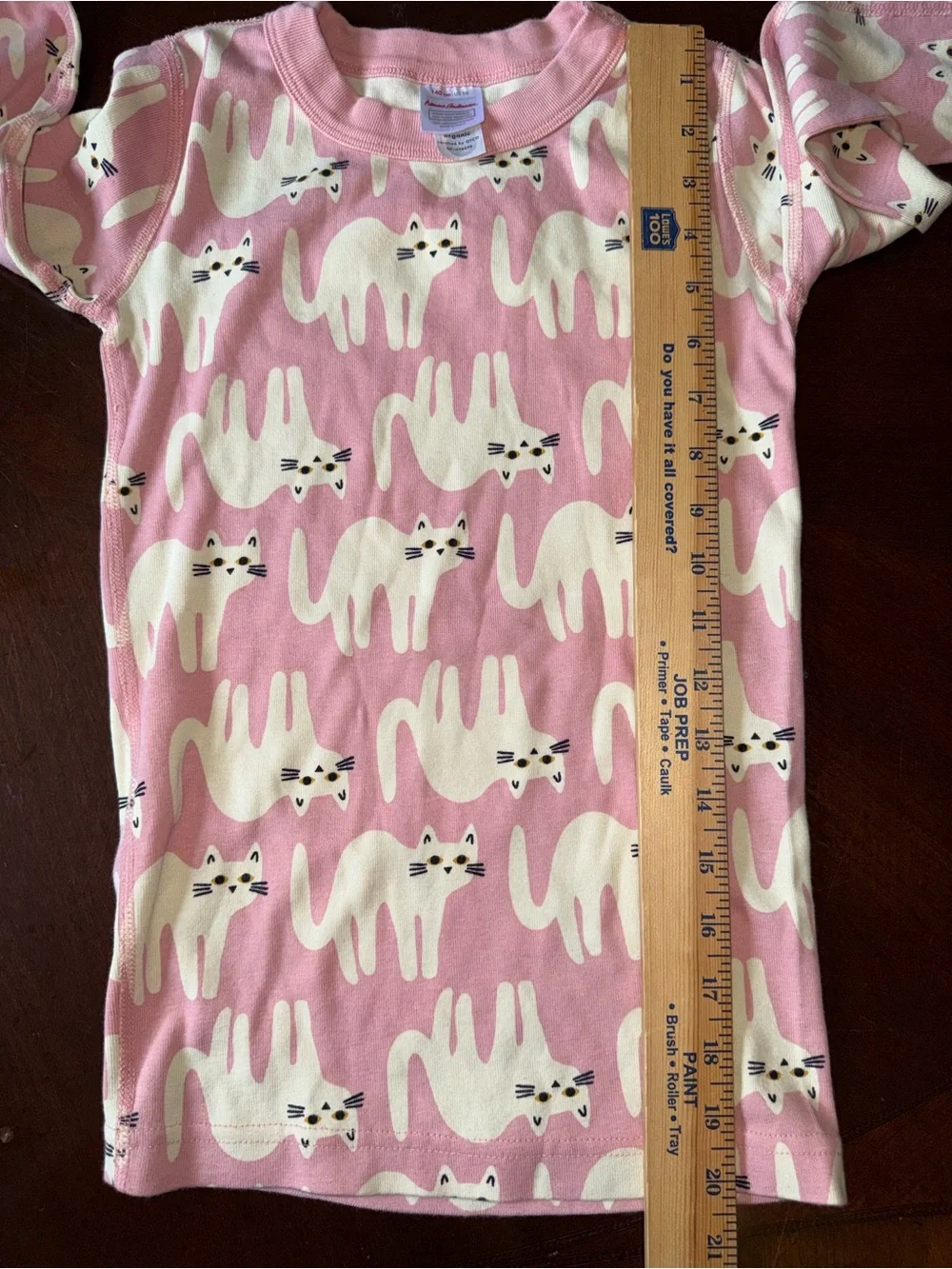HANNA ANDERSSON Organic Long Johns Pajamas Cats Pink 140 (US 10) Halloween